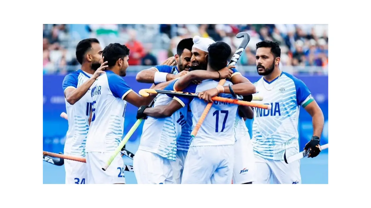 Paris Olympics: Indian men’s hockey team celebrate after beating Great Britain