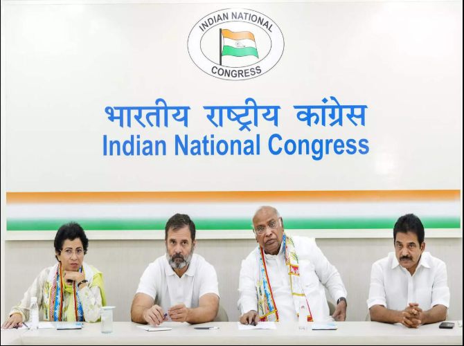 Senior Congress leaders attending a strategy meeting in New Delhi on June 11, 2026