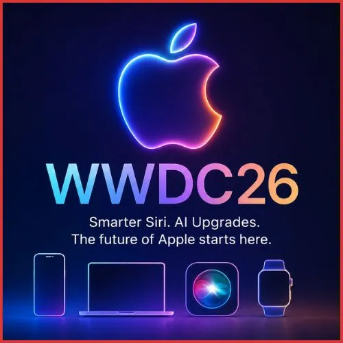 Apple WWDC 2026 presentation showcasing AI-powered Siri and Apple Intelligence features
