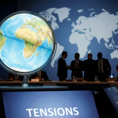 Global leaders participate in an international summit discussing technology cooperation and supply chain resilience.