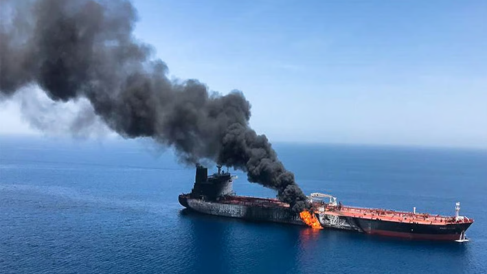 Oil Tanker Hit by Unidentified Projectile Off Oman; Engine Room Damaged but Crew Reported Safe