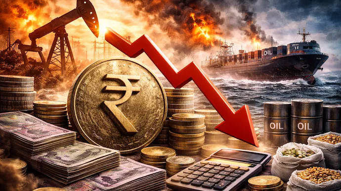 Indian Rupee Slides to ₹95.30 as High Oil Prices and Dollar Demand Intensify Pressure